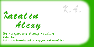 katalin alexy business card